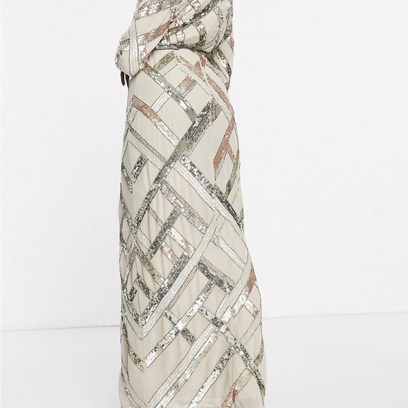 ASOS DESIGN lattice embellished maxi dress - Picture 4 of 6